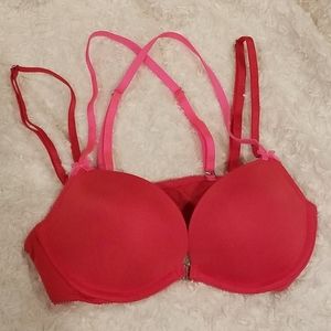 VS Red Dream Angels Front Closure Bra in Size 32B